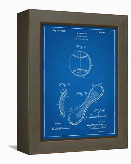 Baseball Patent 1923-null-Framed Stretched Canvas