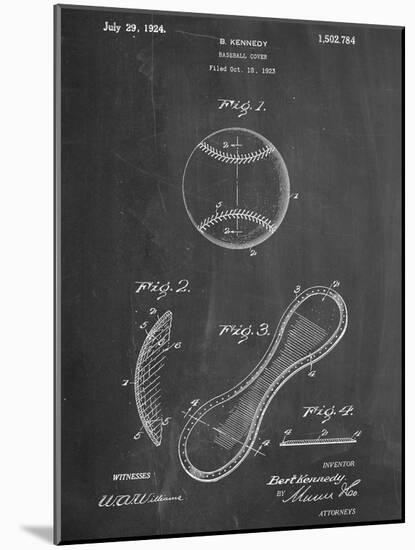 Baseball Patent 1923-null-Mounted Art Print