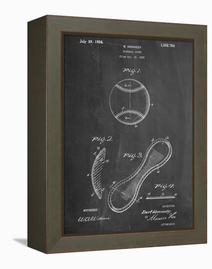 Baseball Patent 1923-null-Framed Stretched Canvas