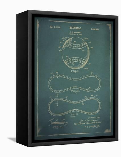 Baseball Patent Blue-THE Studio-Framed Premier Image Canvas