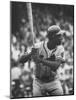 Baseball Player Hank Aaron Waiting for the Pitch-George Silk-Mounted Premium Photographic Print