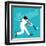 Baseball Player Hit Ball American Sport Athlete-Bakhtiar Zein-Framed Art Print