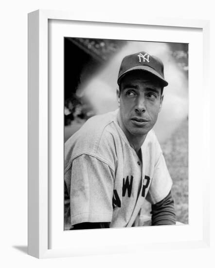 Baseball Player Joe Di Maggio in His New York Yankee Uniform-Alfred Eisenstaedt-Framed Premium Photographic Print