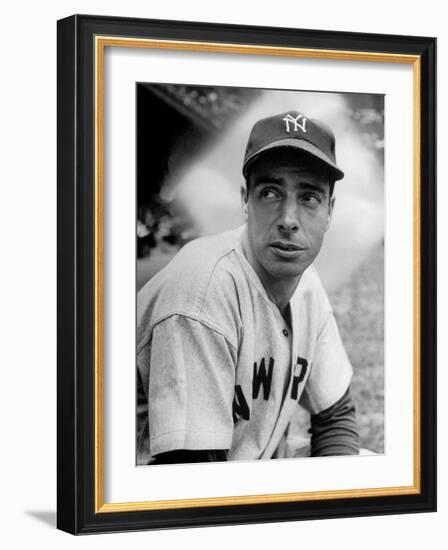 Baseball Player Joe Di Maggio in His New York Yankee Uniform-Alfred Eisenstaedt-Framed Premium Photographic Print