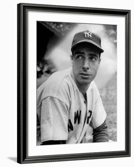 Baseball Player Joe Di Maggio in His New York Yankee Uniform-Alfred Eisenstaedt-Framed Premium Photographic Print