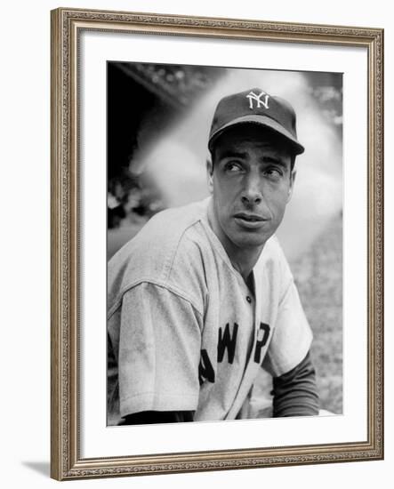 Baseball Player Joe Di Maggio in His New York Yankee Uniform-Alfred Eisenstaedt-Framed Premium Photographic Print