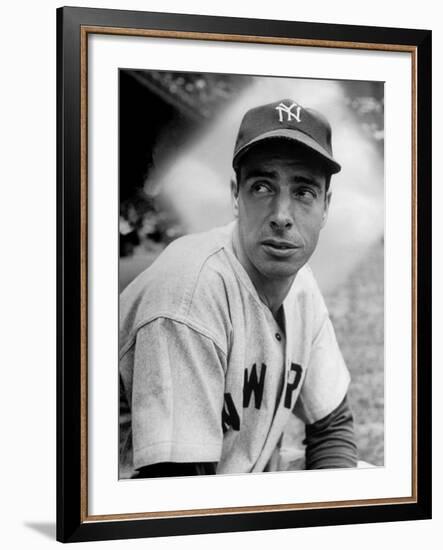 Baseball Player Joe Di Maggio in His New York Yankee Uniform-Alfred Eisenstaedt-Framed Premium Photographic Print