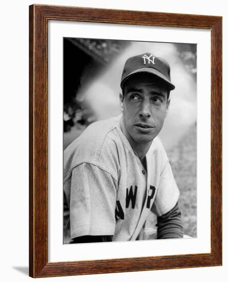 Baseball Player Joe Di Maggio in His New York Yankee Uniform-Alfred Eisenstaedt-Framed Premium Photographic Print