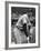 Baseball Player Joe Di Maggio Kneeling in His New York Yankee Uniform-Alfred Eisenstaedt-Framed Premium Photographic Print