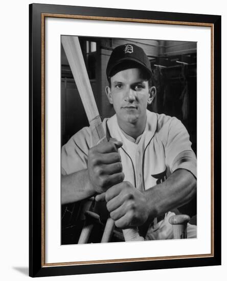 Baseball Player Johnny Groth of the Detroit Tigers Displaying His Powerful Forearms-null-Framed Photographic Print