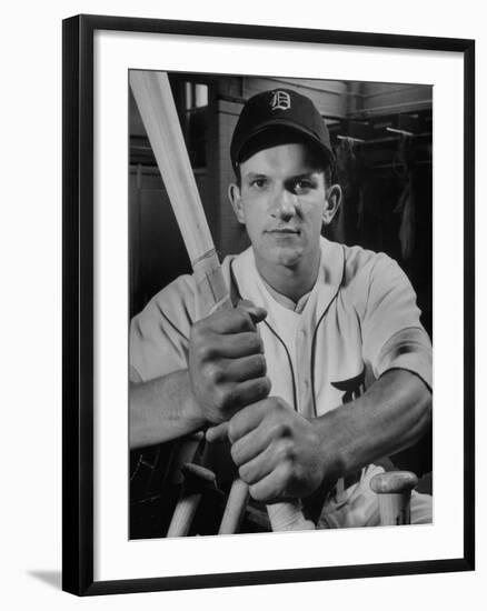 Baseball Player Johnny Groth of the Detroit Tigers Displaying His Powerful Forearms-null-Framed Photographic Print