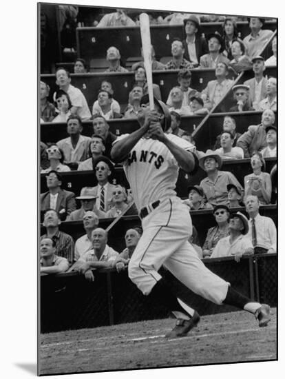 Baseball Player Orlando Cepeda Hitting a Ball-George Silk-Mounted Premium Photographic Print