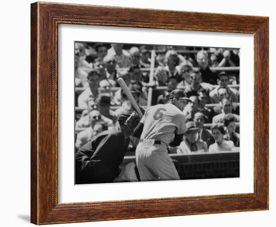 Baseball Player Stan Musial Standing at Bat-null-Framed Premium Photographic Print