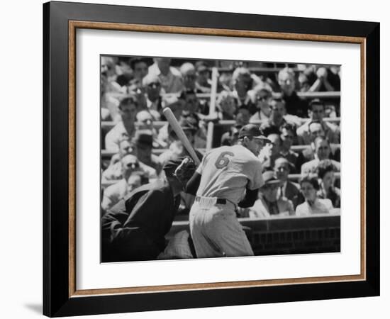 Baseball Player Stan Musial Standing at Bat-null-Framed Premium Photographic Print