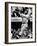 Baseball Player Willie Mays Watching Ball Clear Fence for Home Run in Game with Dodgers-Ralph Morse-Framed Premium Photographic Print