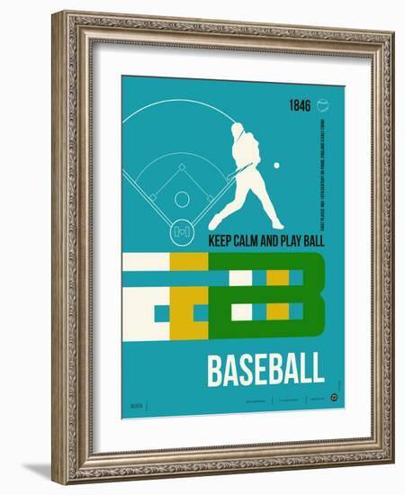 Baseball Poster-NaxArt-Framed Art Print