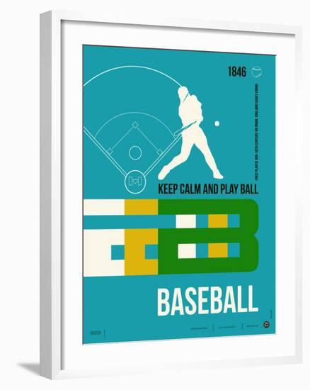 Baseball Poster-NaxArt-Framed Art Print
