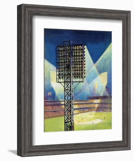 "Baseball Stadium at Night," June 28, 1941-Roy Hilton-Framed Giclee Print