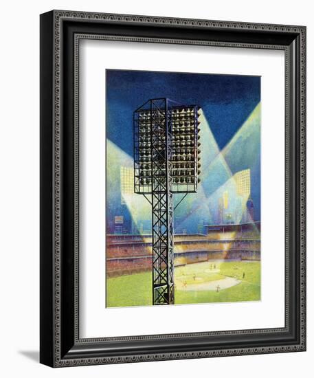 "Baseball Stadium at Night," June 28, 1941-Roy Hilton-Framed Giclee Print