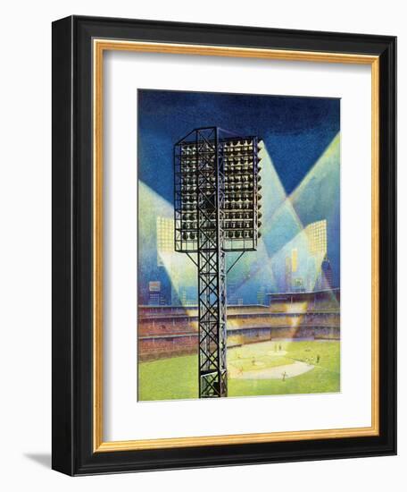 "Baseball Stadium at Night," June 28, 1941-Roy Hilton-Framed Giclee Print