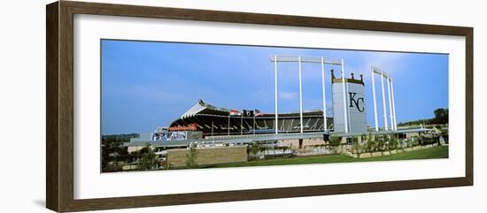 Baseball Stadium in a City, Kauffman Stadium, Kansas City, Missouri, USA-null-Framed Photographic Print