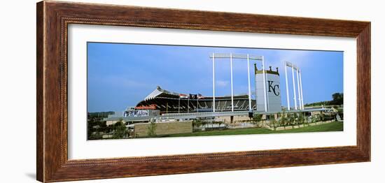 Baseball Stadium in a City, Kauffman Stadium, Kansas City, Missouri, USA-null-Framed Photographic Print