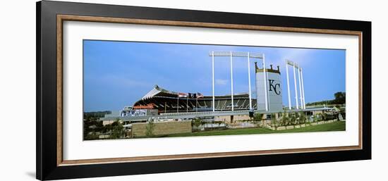 Baseball Stadium in a City, Kauffman Stadium, Kansas City, Missouri, USA-null-Framed Photographic Print