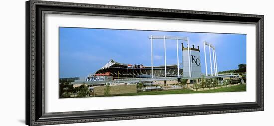 Baseball Stadium in a City, Kauffman Stadium, Kansas City, Missouri, USA-null-Framed Photographic Print