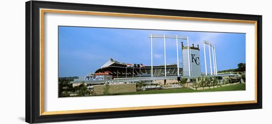 Baseball Stadium in a City, Kauffman Stadium, Kansas City, Missouri, USA-null-Framed Photographic Print