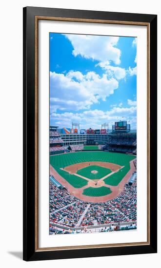 Baseball Stadium, Texas Rangers V. Baltimore Orioles, Dallas, Texas-null-Framed Photographic Print