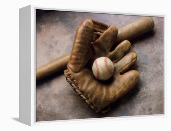 Baseball Still Life-null-Framed Premier Image Canvas