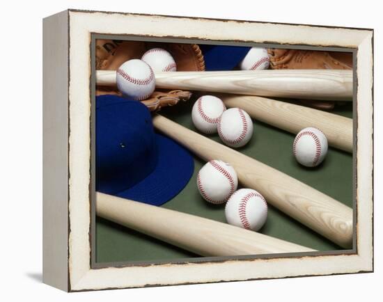 Baseball Still Life-null-Framed Premier Image Canvas