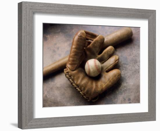 Baseball Still Life-null-Framed Photographic Print