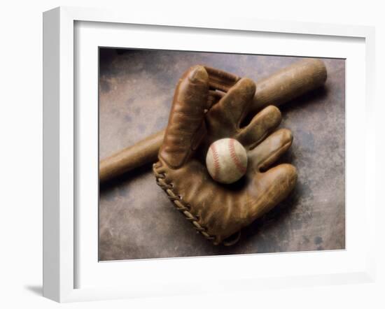 Baseball Still Life-null-Framed Photographic Print