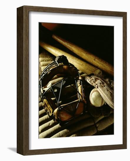 Baseball Still Life-null-Framed Photographic Print