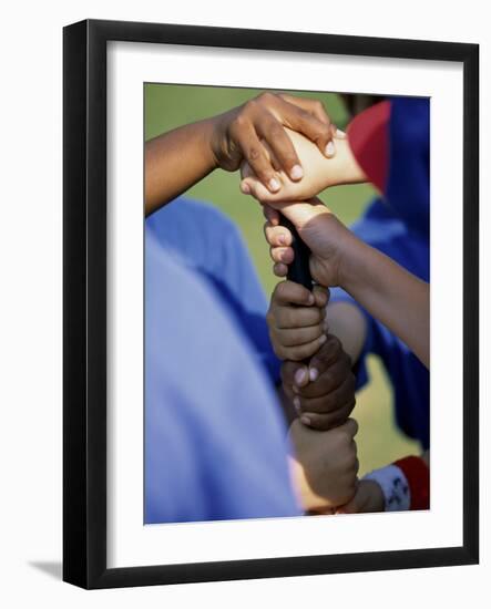 Baseball Team in a Huddle-null-Framed Photographic Print