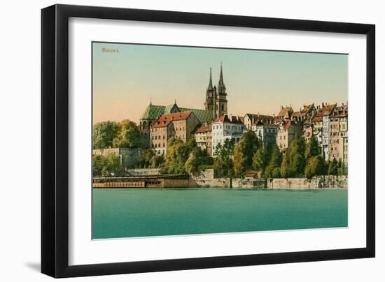 Basel, Switzerland from the Rhein-null-Framed Art Print