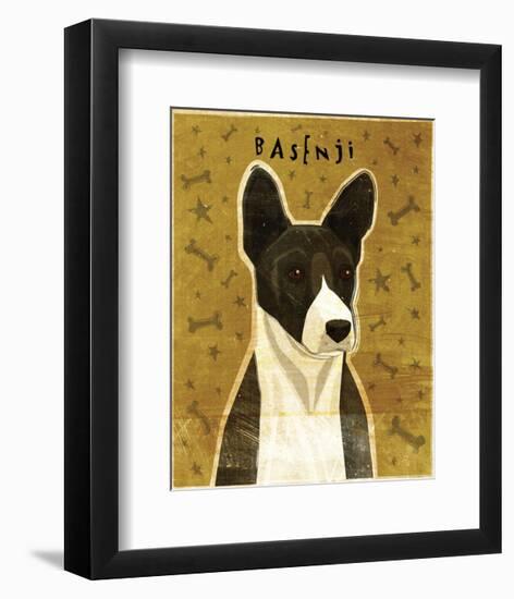 Basenji (Black)-John W^ Golden-Framed Art Print