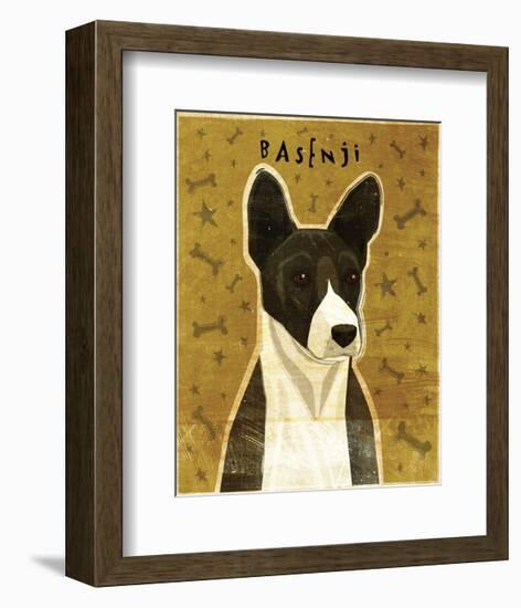 Basenji (Black)-John W^ Golden-Framed Art Print