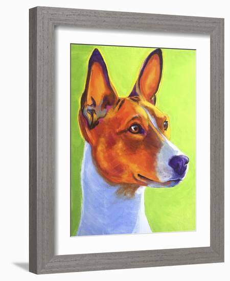 Basenji Burnt Orange-Dawgart-Framed Giclee Print