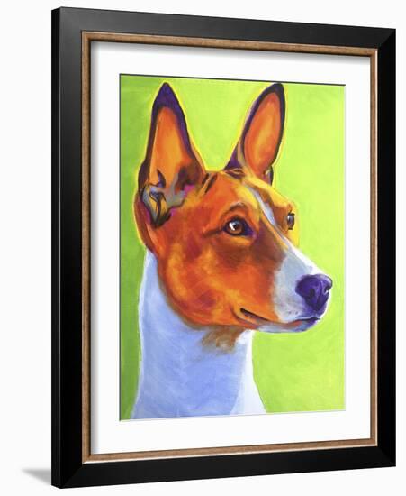 Basenji Burnt Orange-Dawgart-Framed Giclee Print