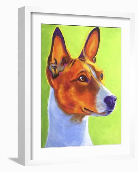 Basenji Burnt Orange-Dawgart-Framed Giclee Print