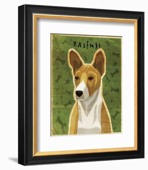 Basenji (Red)-John W^ Golden-Framed Art Print