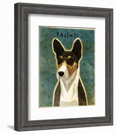 Basenji (Tri-Color)-John W^ Golden-Framed Art Print