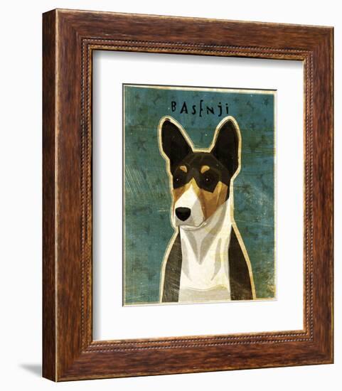 Basenji (Tri-Color)-John W^ Golden-Framed Art Print