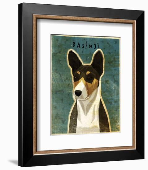 Basenji (Tri-Color)-John W^ Golden-Framed Art Print