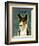 Basenji (Tri-Color)-John W^ Golden-Framed Art Print