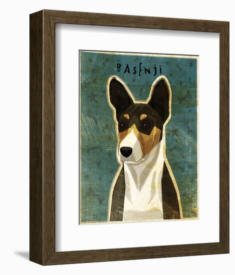 Basenji (Tri-Color)-John W^ Golden-Framed Art Print