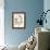Bashful Blue Florals I-John Miller-Framed Art Print displayed on a wall