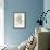 Bashful Blue Florals III-John Miller-Framed Art Print displayed on a wall